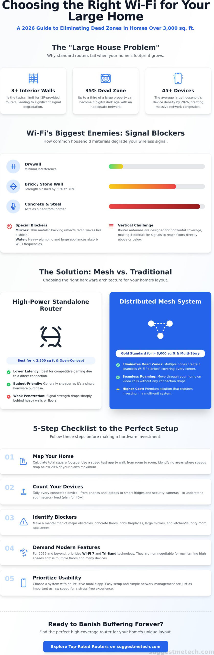How to Choose a Router for a Large House: The 2026 Range & Speed Guide
