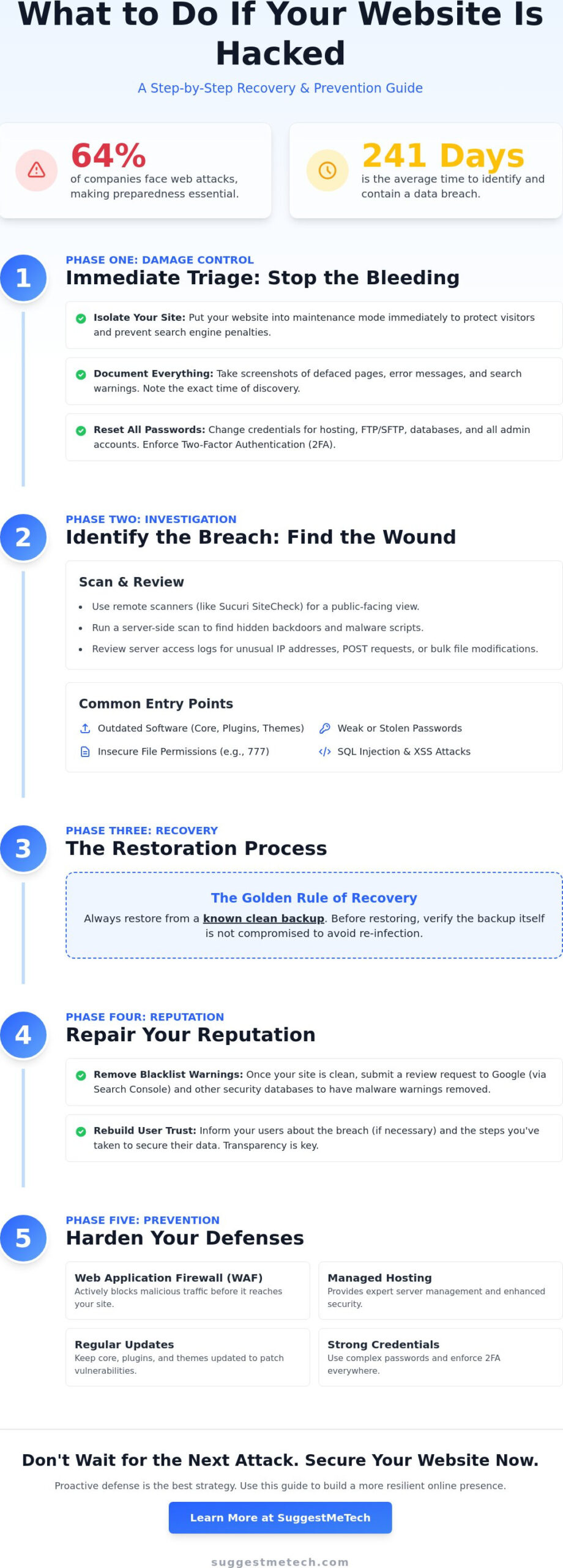 What to Do If Your Website Is Hacked: A Step-by-Step Recovery Guide (2026)