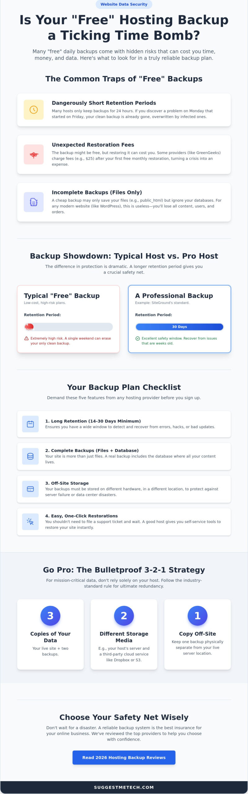 Best Web Hosting with Free Daily Backups in 2026: Top Picks & Buying Guide